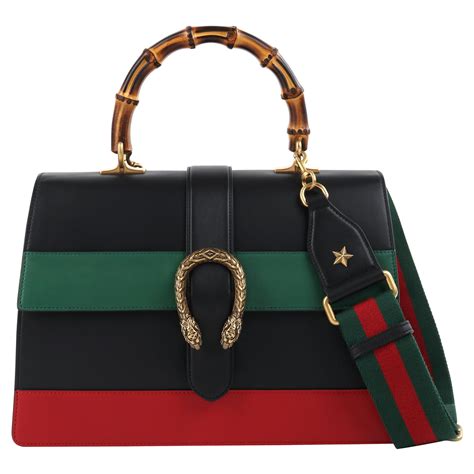 gucci purse black red and green